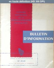 BULLETIN D INFORMATION magazine cover Issue 59 October 1959