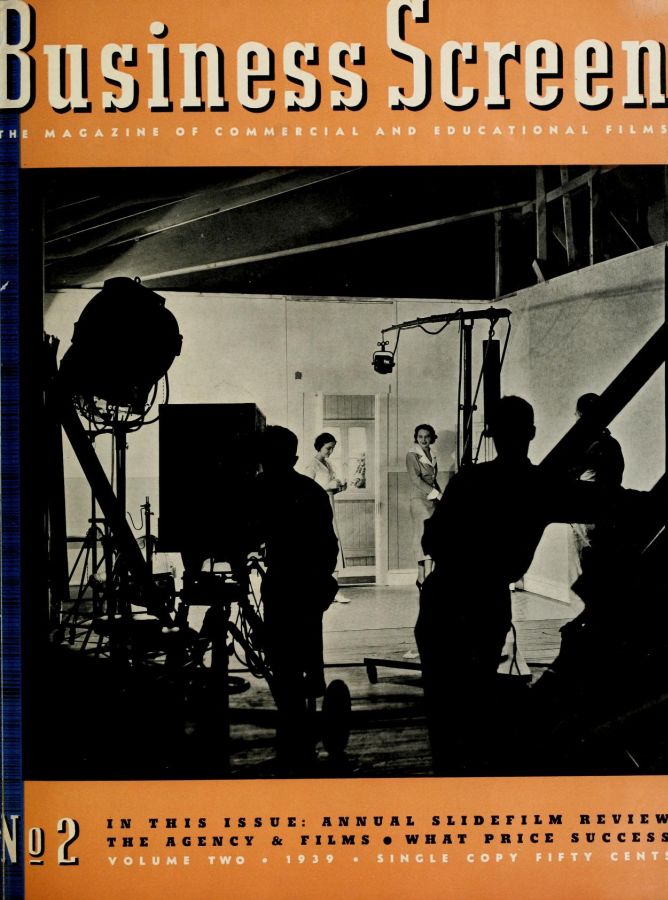 BUSINESS SCREEN magazine side cover  Vol 2 # 2  1939