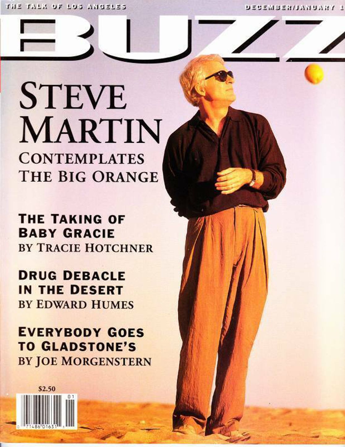 BUZZ magazine cover  December 1990/ January 1991 
