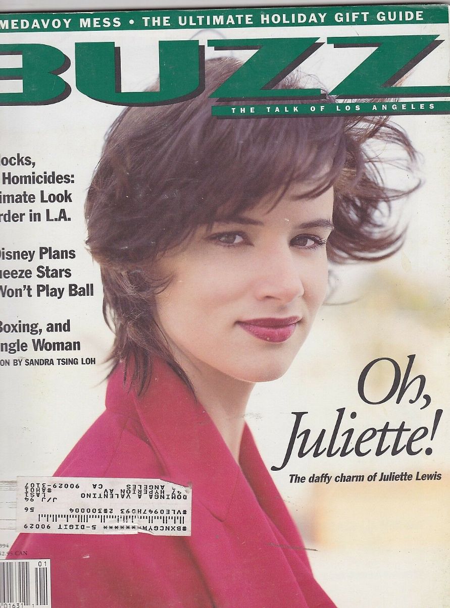 BUZZ magazine side cover  December 1993/ January 1994 