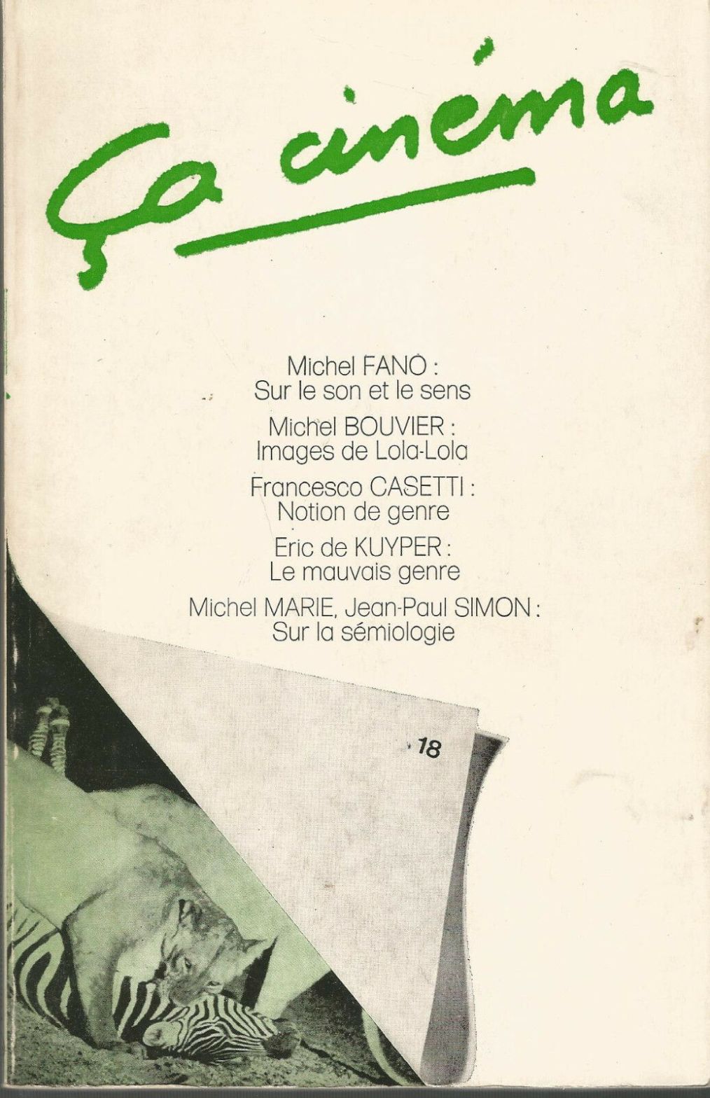 CA CINEMA magazine cover Issue 18  1979