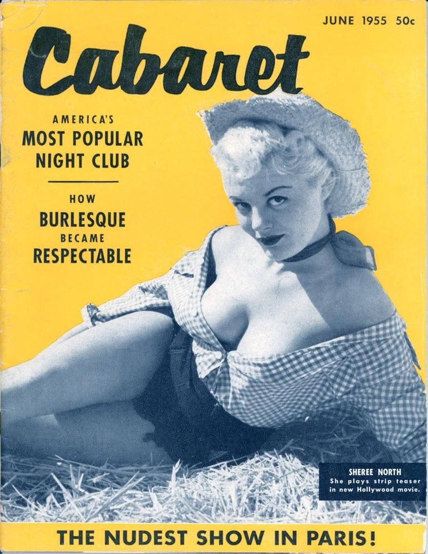 CABARET magazine side cover  June 1955
