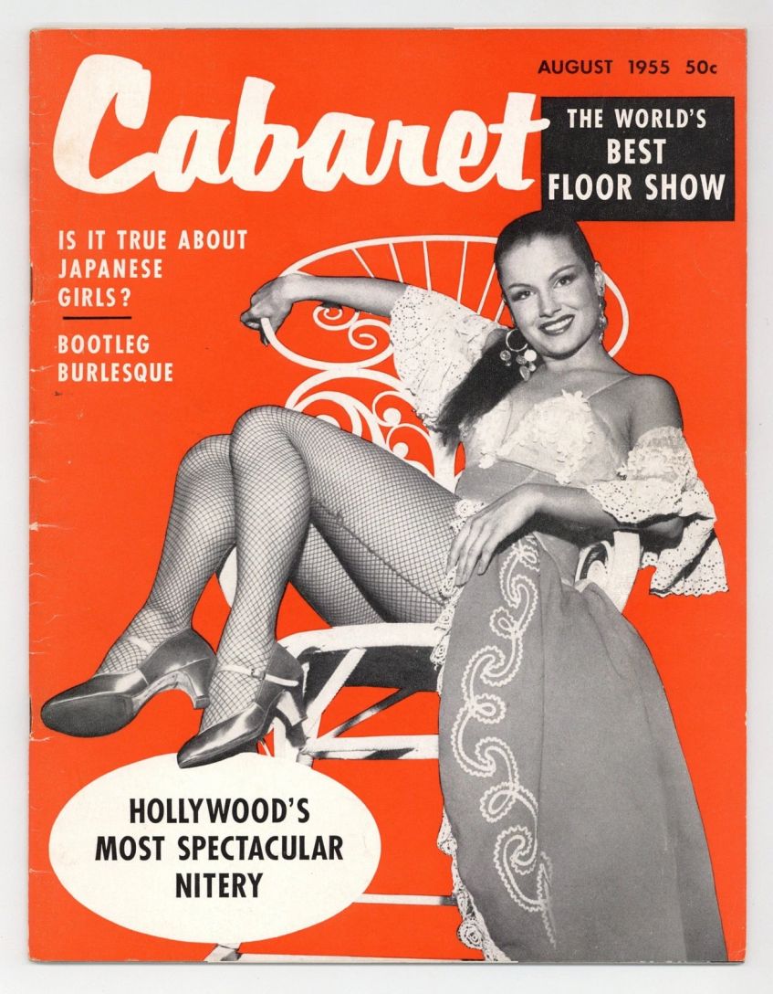 CABARET magazine side cover  August 1955