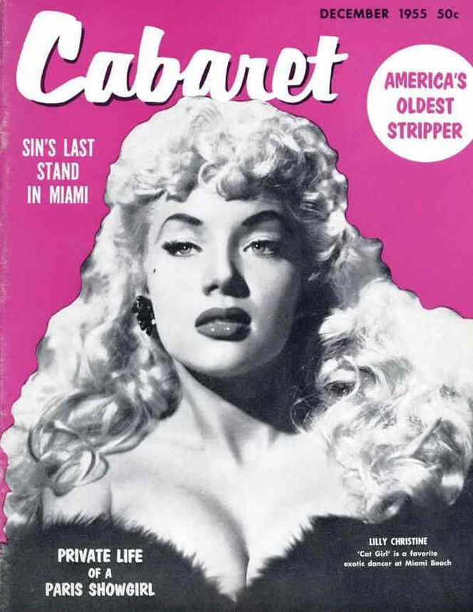 CABARET magazine side cover  December 1955