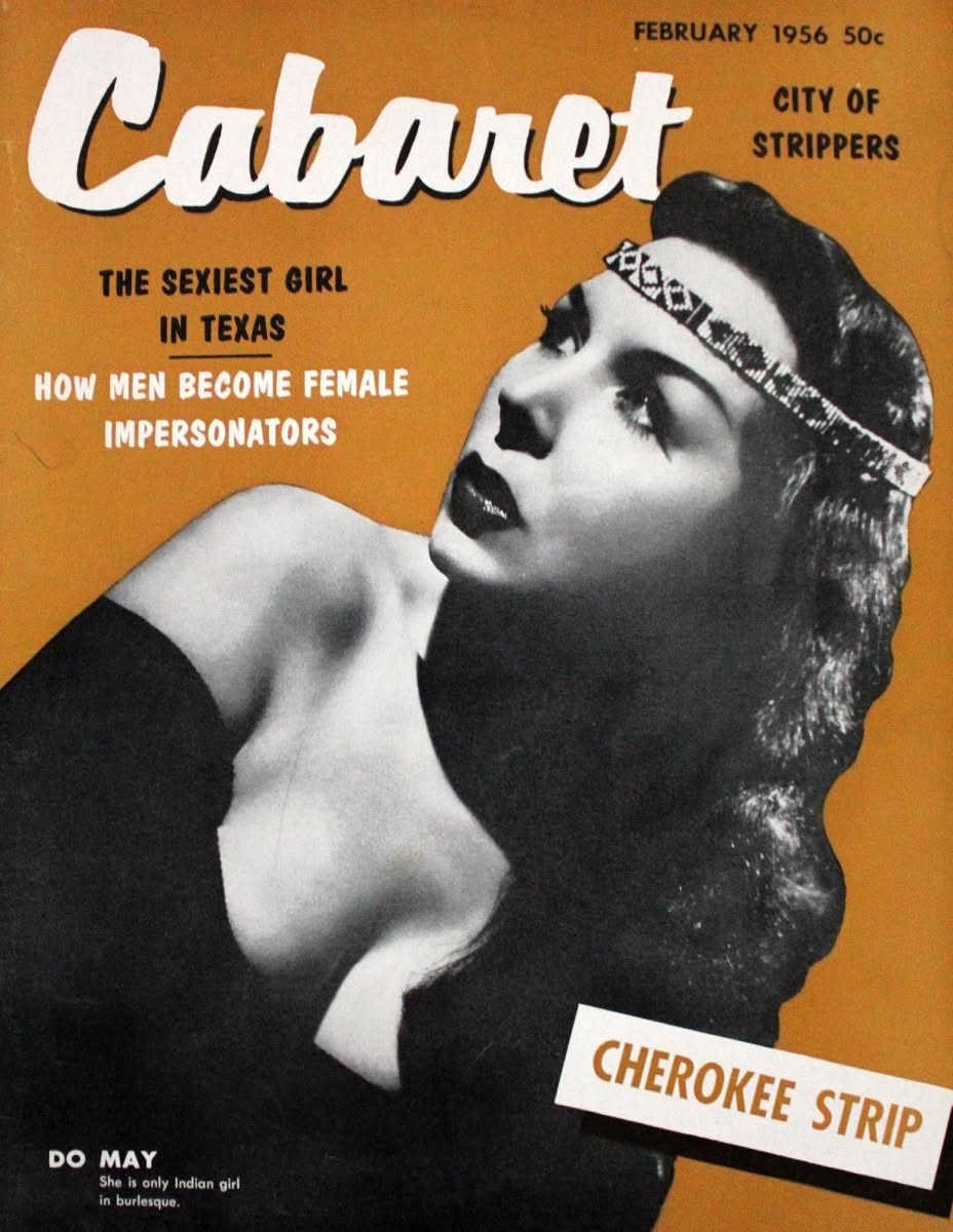 CABARET magazine side cover  February 1956