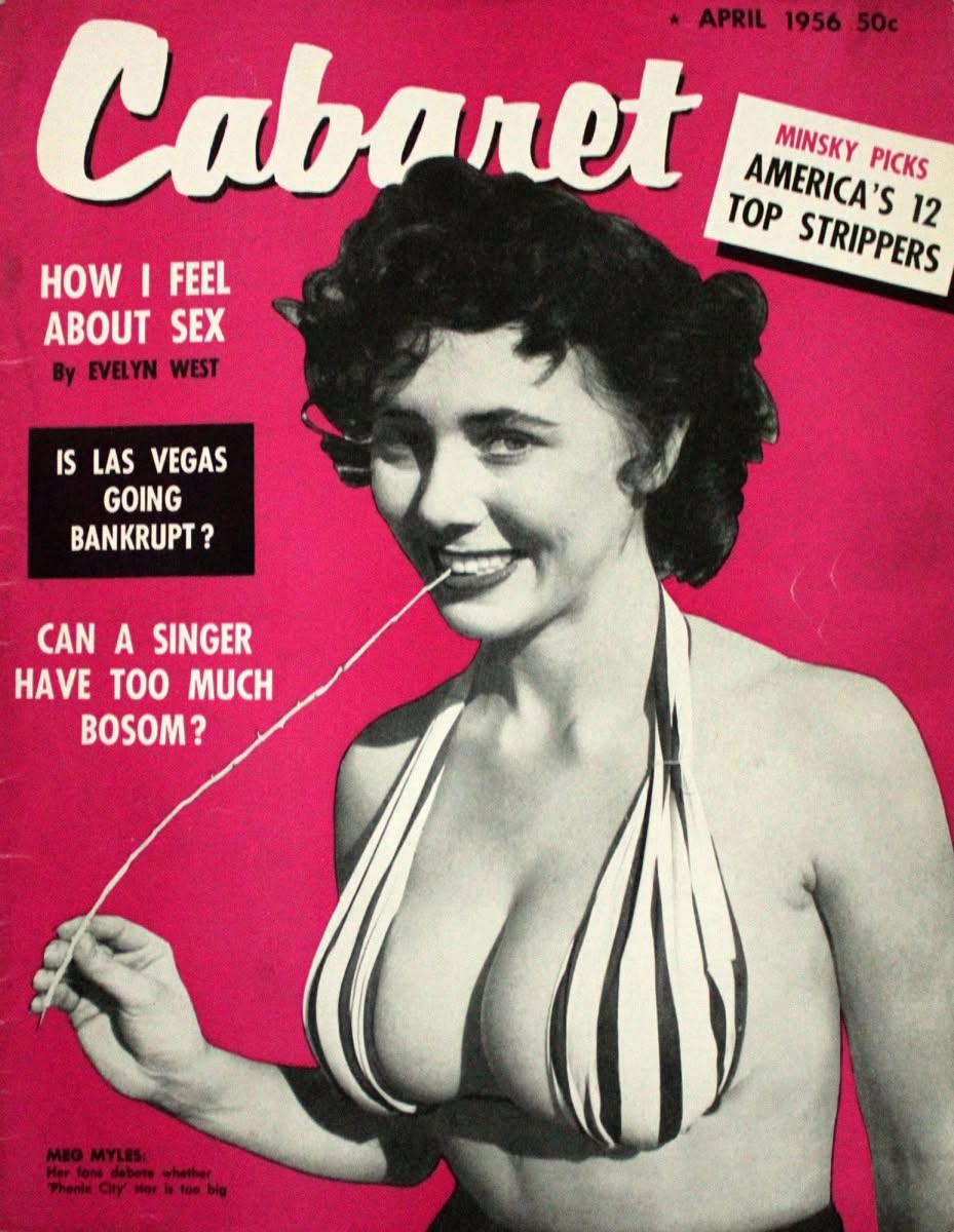 CABARET magazine side cover  April 1956