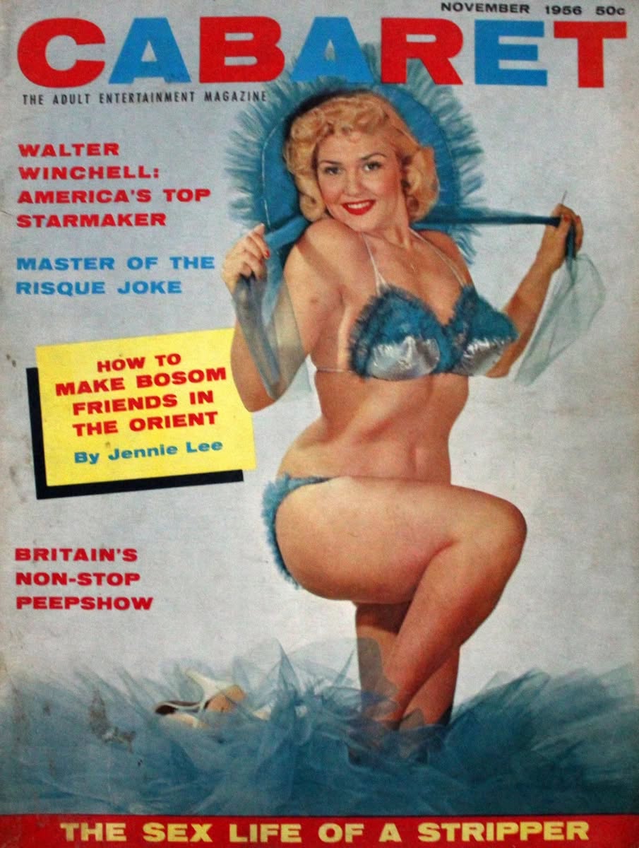CABARET magazine side cover  November 1956