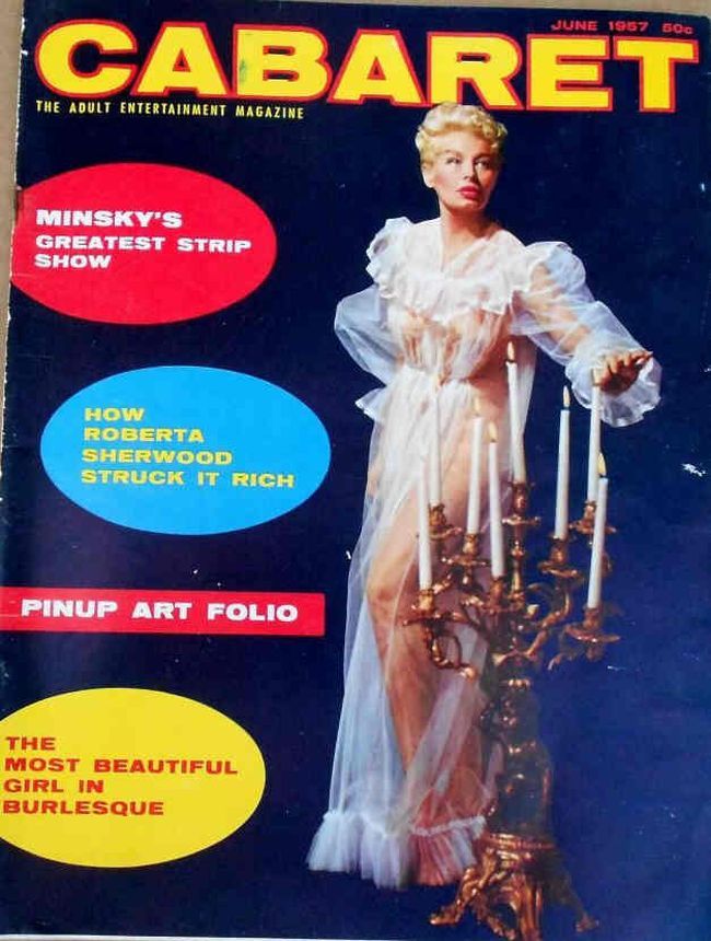 CABARET magazine side cover  June 1957
