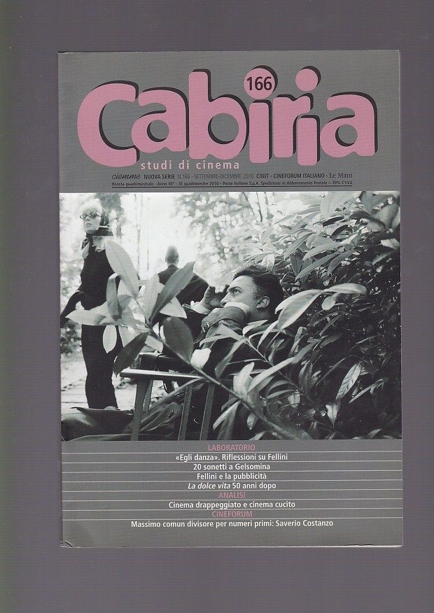 CABIRIA magazine side cover Issue 166 September/December 2010
