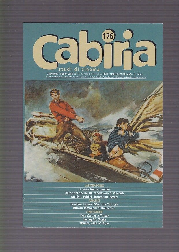 CABIRIA magazine side cover Issue 176 January/April 2014