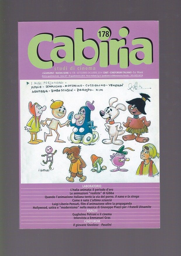 CABIRIA magazine side cover Issue 178 September/December 2014