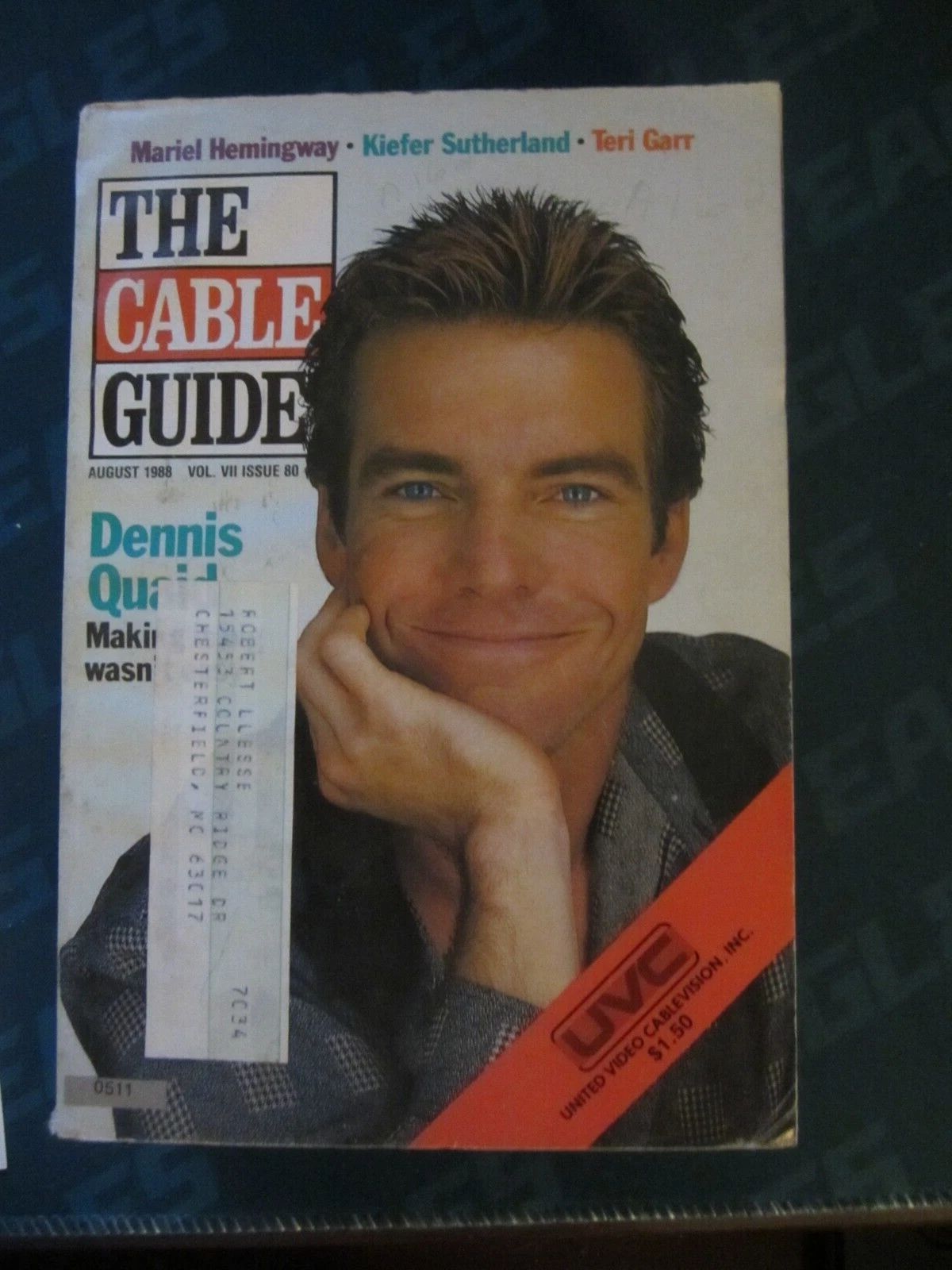 CABLE GUIDE UK magazine cover  August 1988