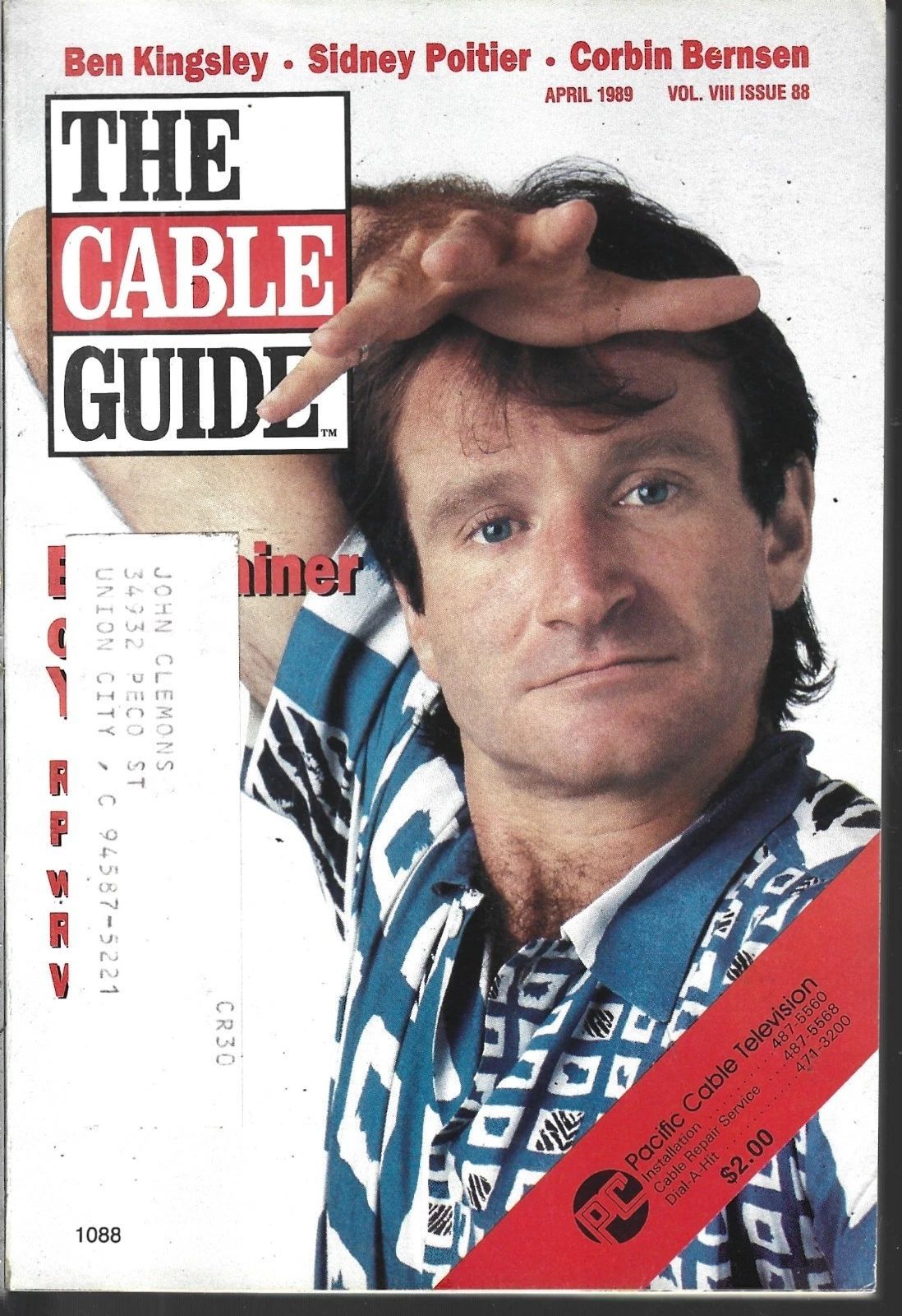 CABLE GUIDE UK magazine cover  April 1989