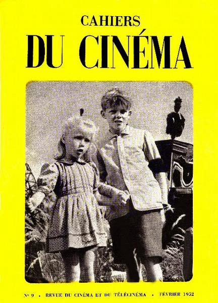 CAHIERS DU CINEMA magazine cover Issue 9 February 1952