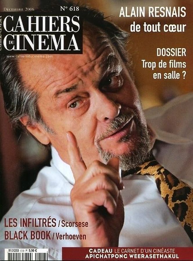 CAHIERS DU CINEMA magazine cover Issue 618 December 2006