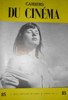 CAHIERS DU CINEMA magazine cover Issue 85 July 1958