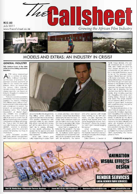 CALLSHEET magazine cover July 2011