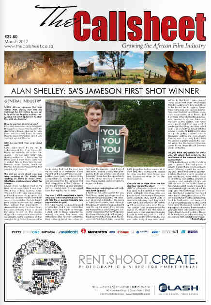 CALLSHEET magazine cover March 2012