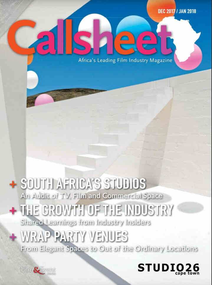 CALLSHEET magazine cover  December 2017/ January 2018 