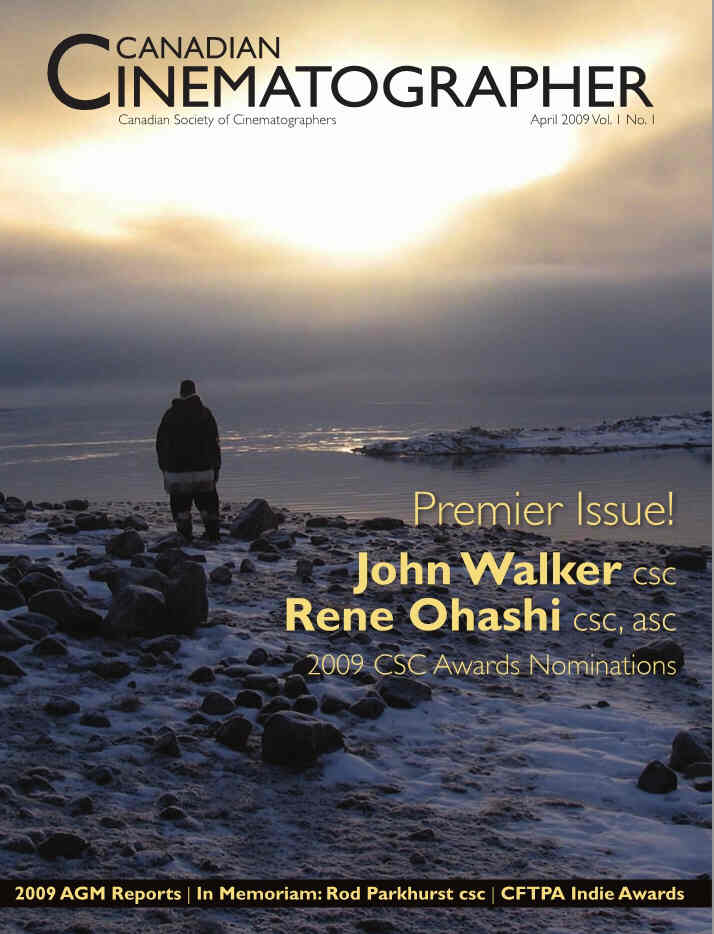 CANADIAN CINEMATOGRAPHER magazine cover April 2009