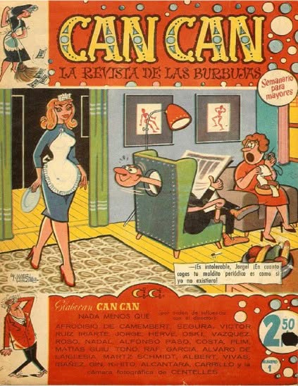 CAN CAN magazine side cover Issue 1  February 1958