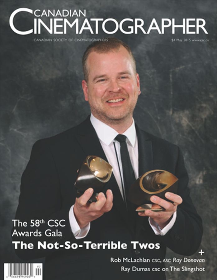 CANADIAN CINEMATOGRAPHER magazine cover May 2015