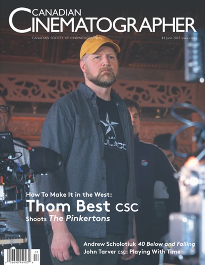 CANADIAN CINEMATOGRAPHER magazine side cover June 2015