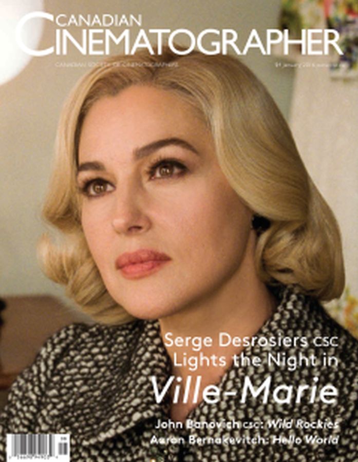CANADIAN CINEMATOGRAPHER magazine cover January 2016