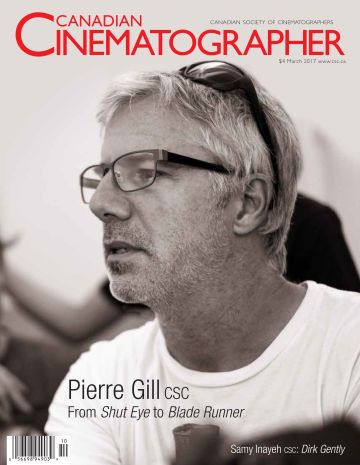 CANADIAN CINEMATOGRAPHER magazine side cover  March 2017