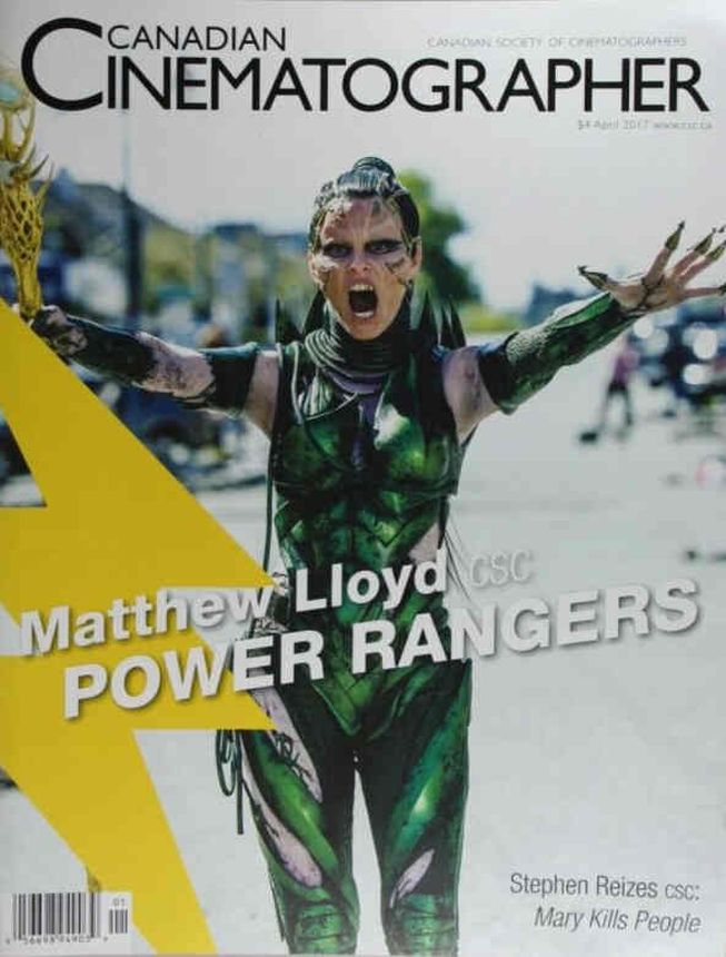 CANADIAN CINEMATOGRAPHER magazine cover  April 2017