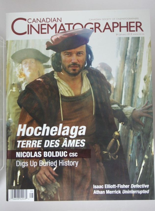 CANADIAN CINEMATOGRAPHER magazine cover  January 2018