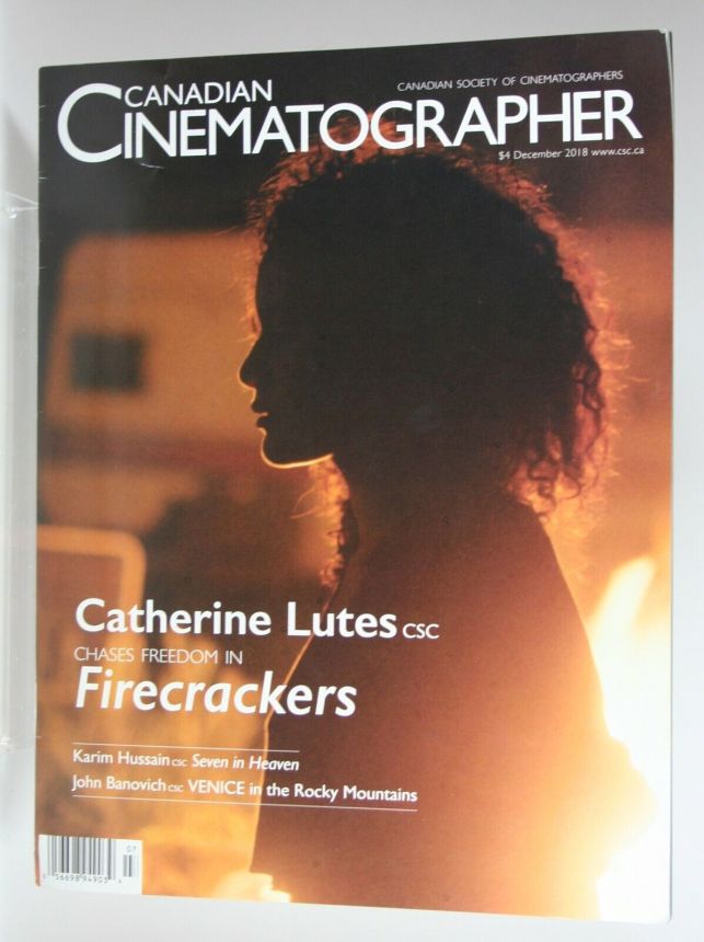 CANADIAN CINEMATOGRAPHER magazine side cover  December 2018