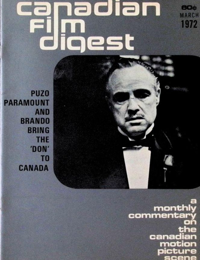 CANADIAN FILM DIGEST magazine side cover  March 1972