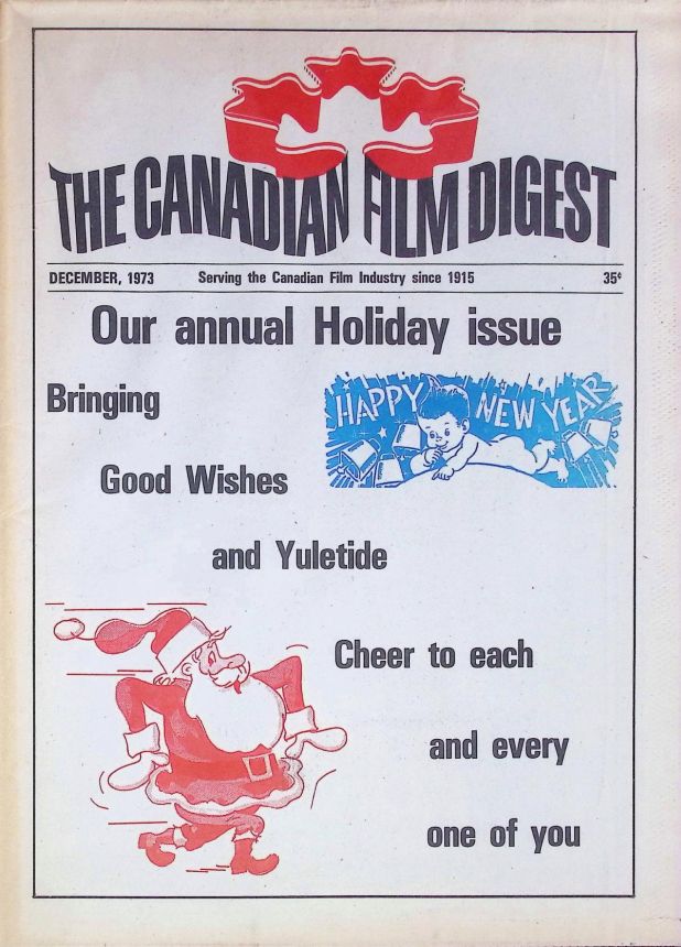 CANADIAN FILM DIGEST magazine side cover  December 1973