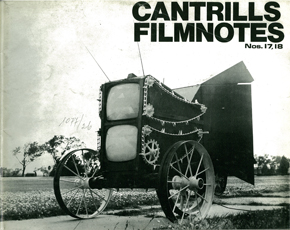 CANTRILLS FILMNOTES magazine side cover Issue 17/18 June 1974