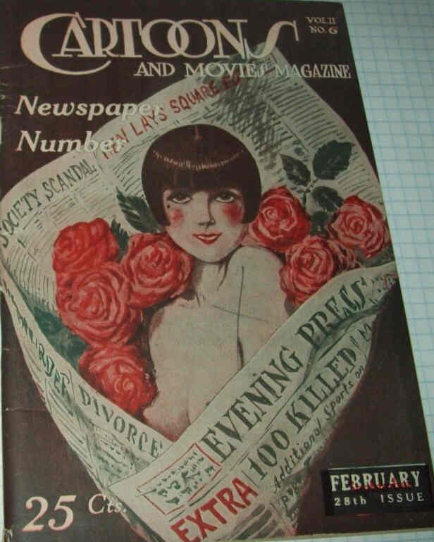 CARTOONS AND MOVIES magazine side cover  February 1926