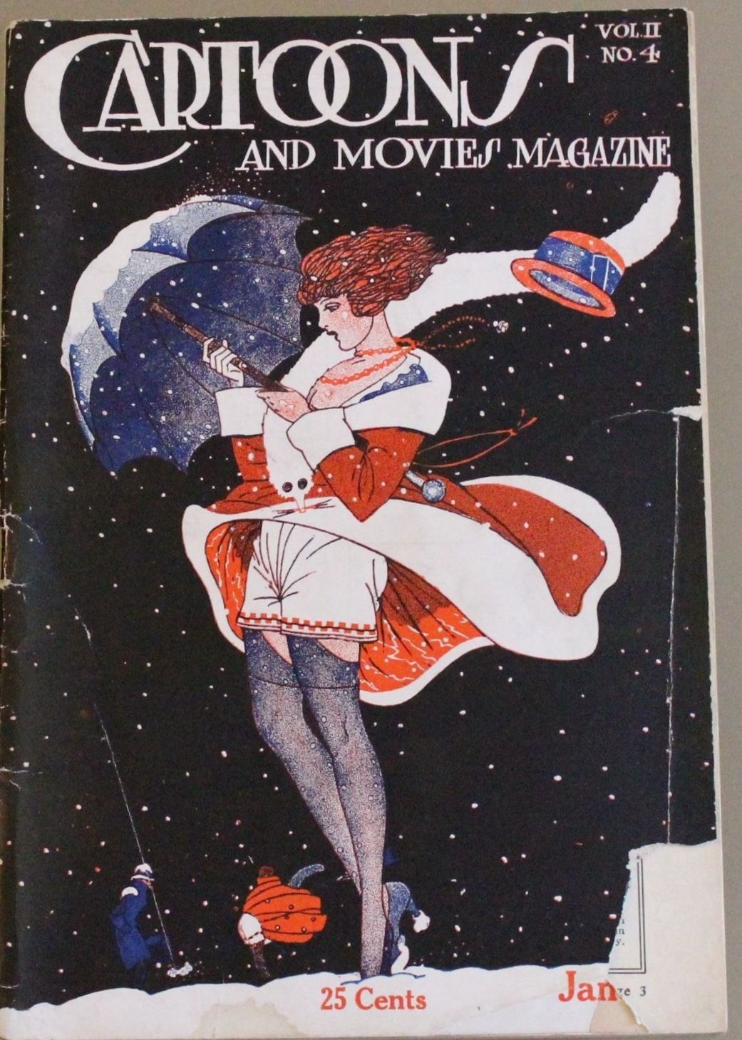 CARTOONS AND MOVIES magazine side cover  Vol 2 No 4 January 1925