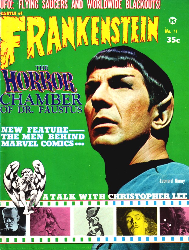CASTLE OF FRANKENSTEIN magazine side cover Issue 11  Vol  3 # 3  1967