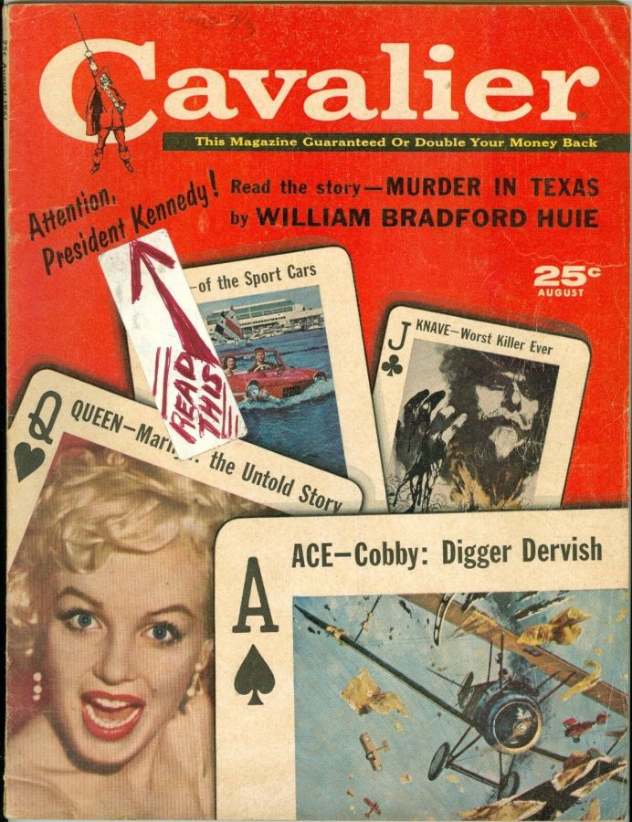 CAVALIER magazine side cover  August 1961