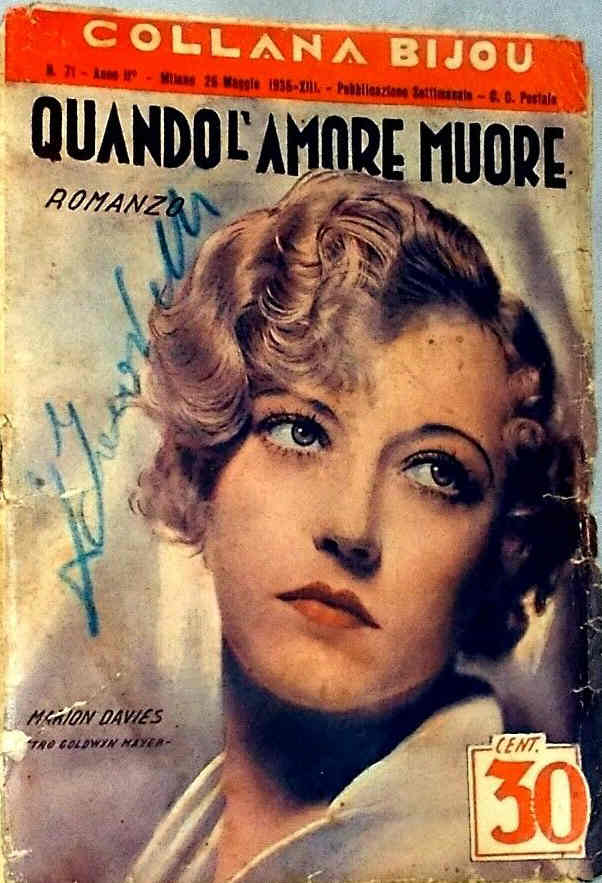COLLANA BIJOU magazine side cover Issue 71 26 May 1936