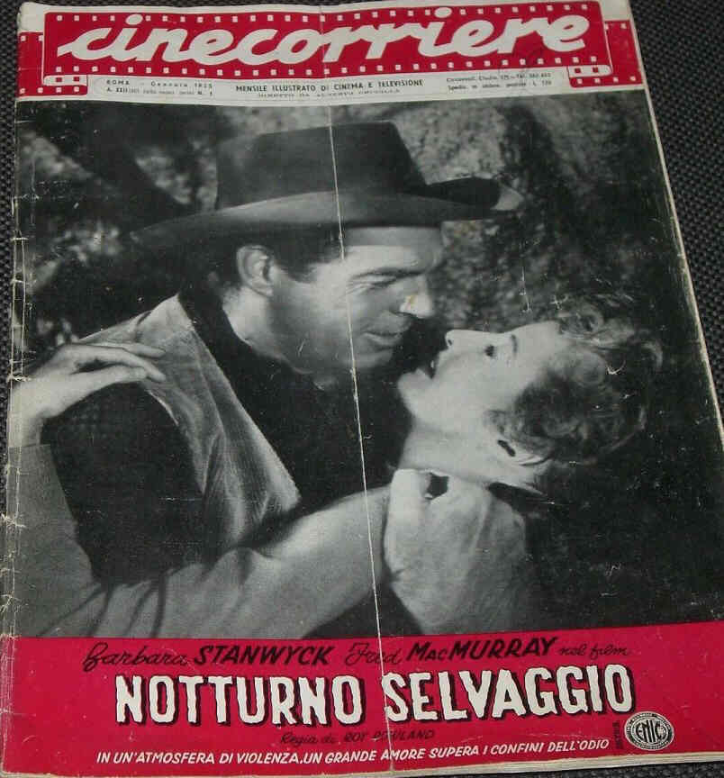 CINECORRIERE magazine side cover  January 1955