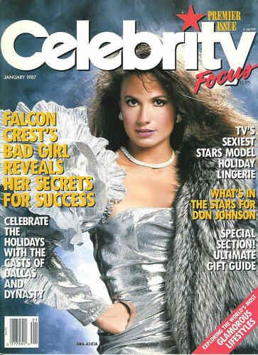 CELEBRITY FOCUS magazine side cover Issue 1  Vol 1 # 1 January 1987