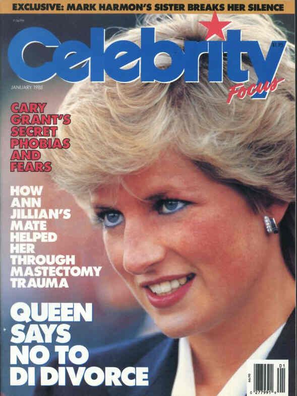 CELEBRITY FOCUS magazine side cover  Vol 2 # 1 January 1988