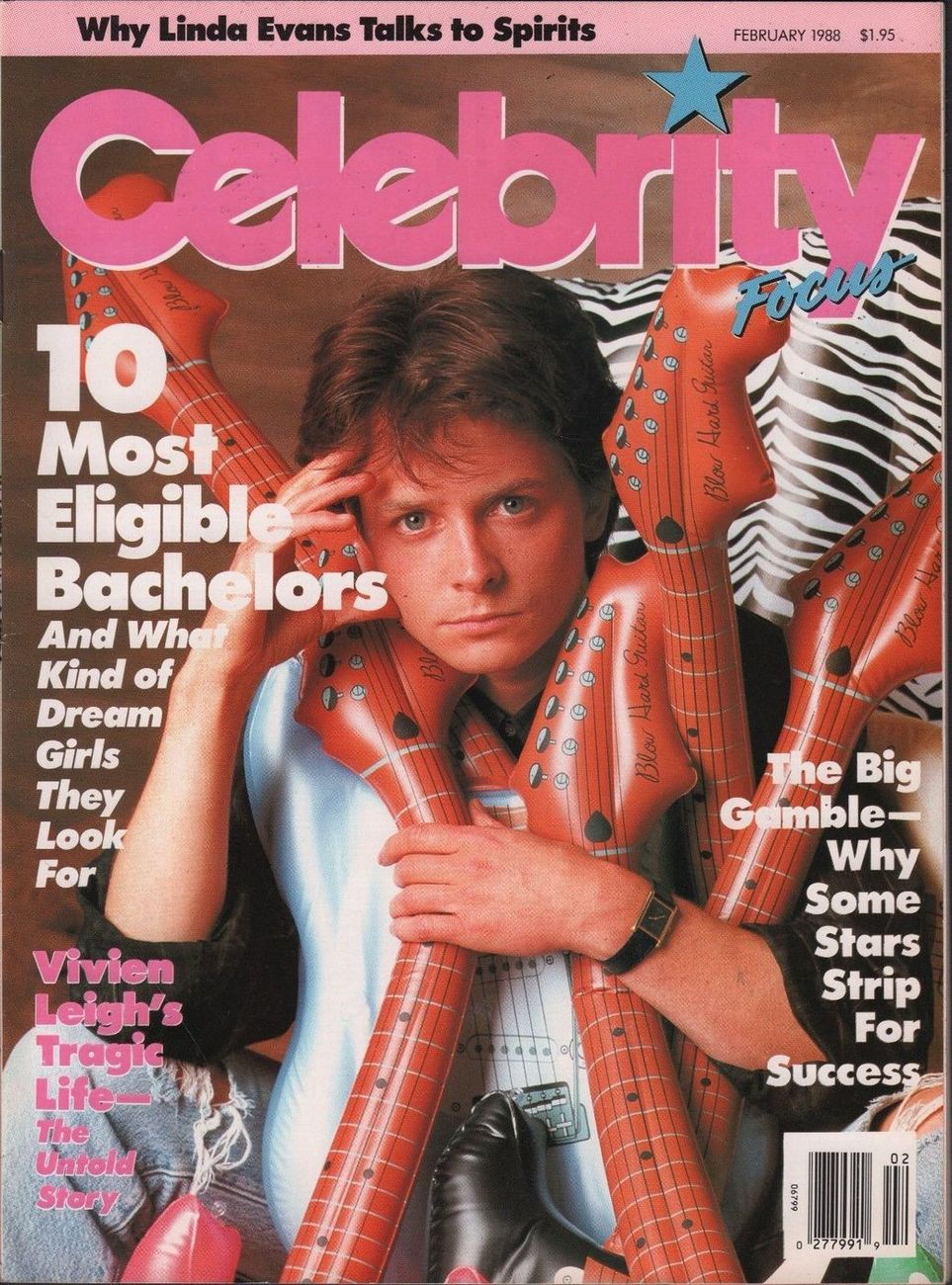 CELEBRITY FOCUS magazine cover  Vol 2 # 2 February 1988