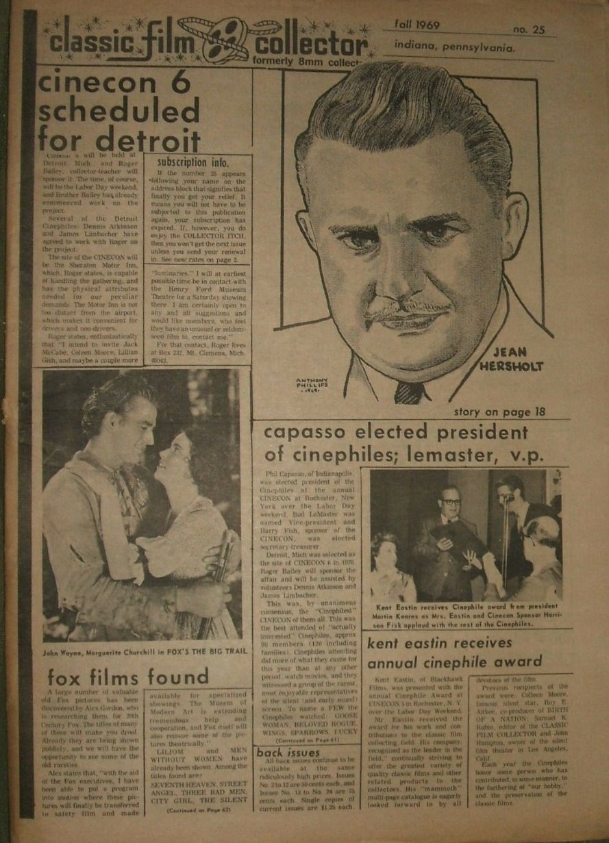 CLASSIC FILM COLLECTOR magazine cover Issue 25 Fall 1969