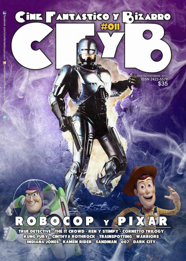 CFYB CINE FANTASTICO Y BIZARRO magazine side cover Issue 11 October/November 2015