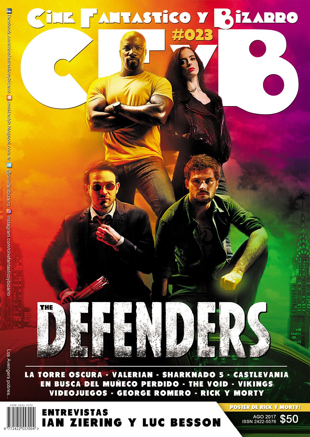 CFYB CINE FANTASTICO Y BIZARRO magazine side cover Issue 23  August 2017