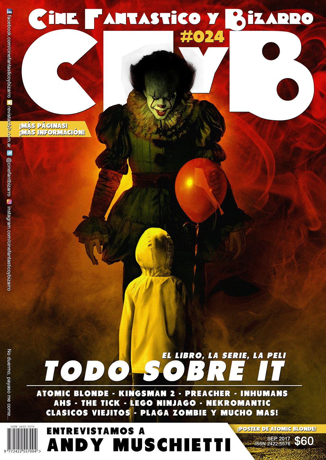 CFYB CINE FANTASTICO Y BIZARRO magazine cover Issue 24  September 2017