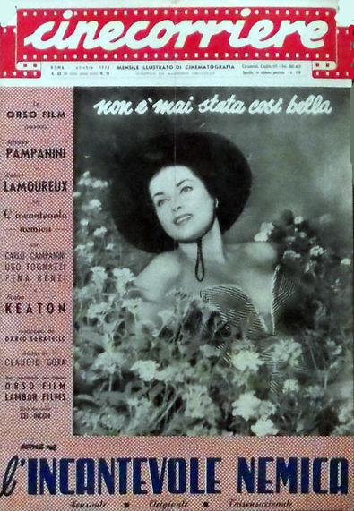 CINECORRIERE magazine side cover  October 1953
