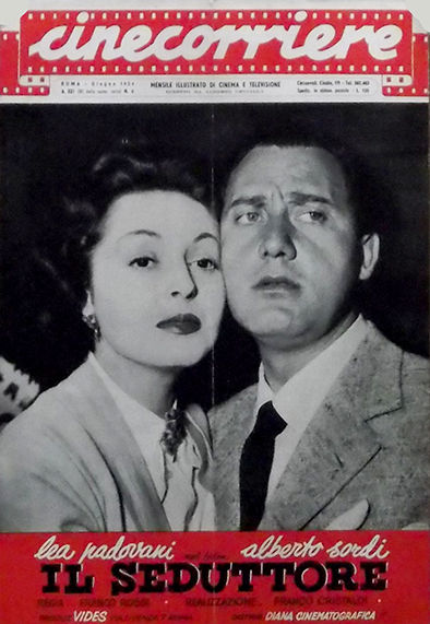 CINECORRIERE magazine side cover  June 1954